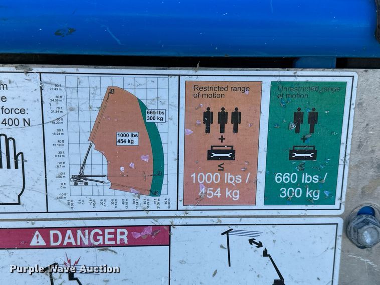 image for item OF9637 2018 Genie S-85 XC  boom lift