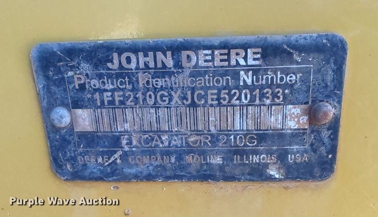 image for item OL9189 2012 John Deere 210G LC  excavator