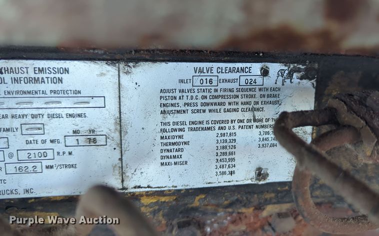 image for item OL9222 1978 Mack ENDT 676  engine