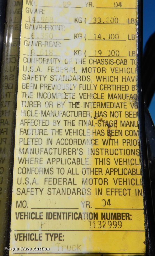 image for item OL9492 2005 International 7400  dump truck