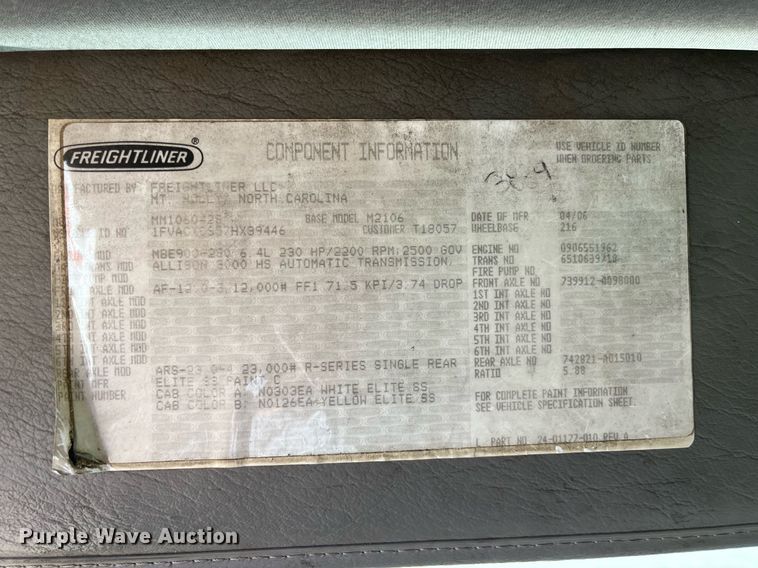 image for item DH8594 2007 Freightliner Business Class M2  refrigerated truck