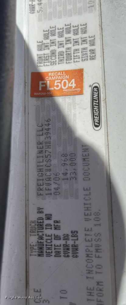 image for item DH8594 2007 Freightliner Business Class M2  refrigerated truck