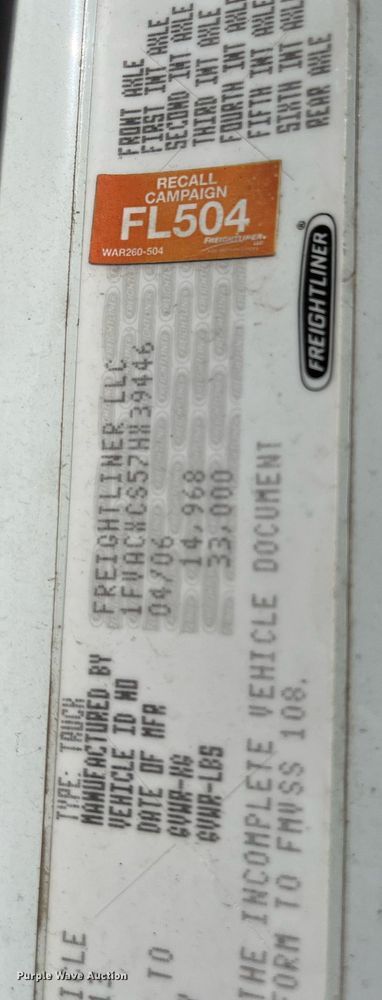 image for item DH8594 2007 Freightliner Business Class M2  refrigerated truck