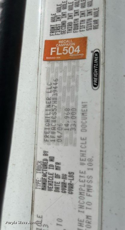 image for item DH8594 2007 Freightliner Business Class M2  refrigerated truck