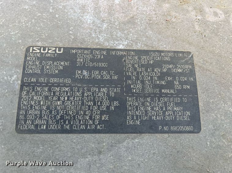 image for item DH8595 2013 Isuzu NRR  refrigerated truck