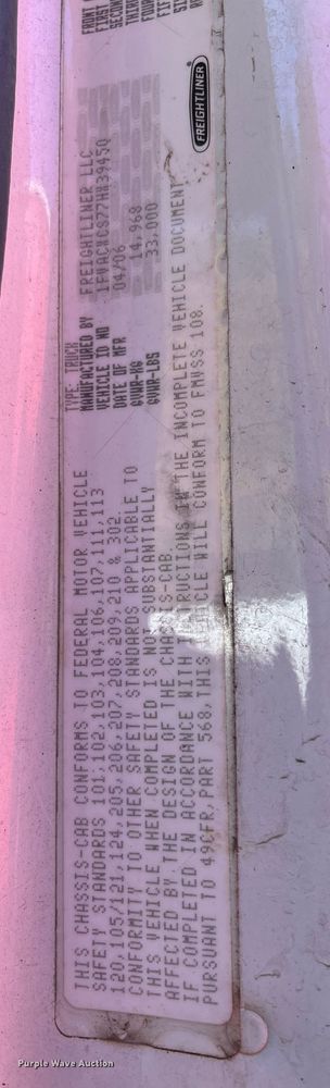 image for item DH8596 2007 Freightliner Business Class M2  refrigerated truck