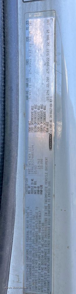 image for item DH8599 2004 Freightliner Business Class M2  refrigerated truck