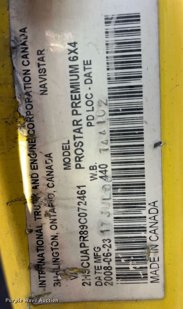 image for item DH8600 2009 International ProStar  semi truck