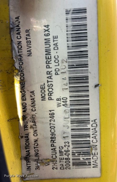 image for item DH8600 2009 International ProStar  semi truck