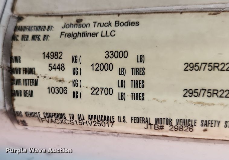 image for item DI6270 2005 Freightliner M2 106  box truck