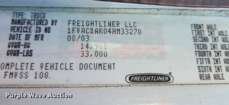 image for item DI6272 2004 Freightliner Business Class M2  refrigerated truck