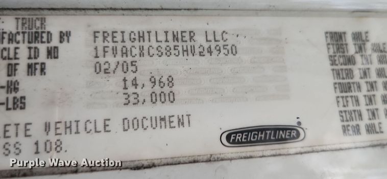 image for item DI6276 2005 Frieghtliner Business Class M2 refrigerated truck