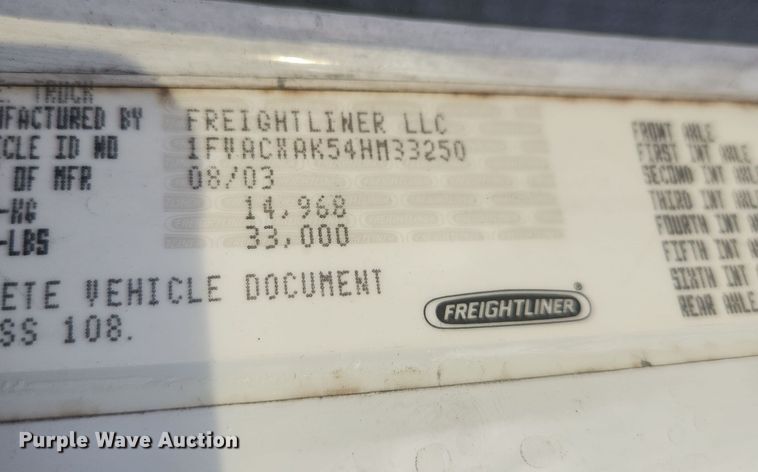 image for item DI6277 2004 Freightliner Buisness Class M2  refrigerated truck
