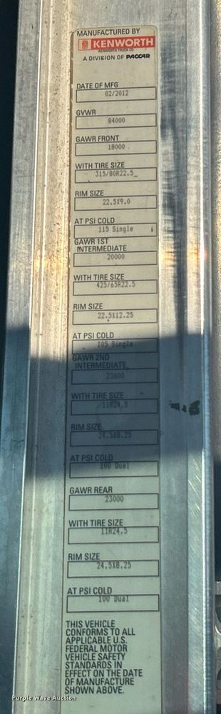 image for item DJ6497 2013 Kenworth W900  semi truck