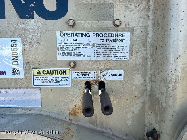 image for item DN0564 2008 Trail King TK110HDG-523  lowboy equipment trailer