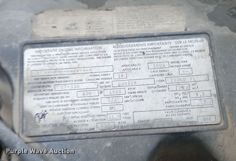 image for item DN7140 1996 Mack  roll-off container truck