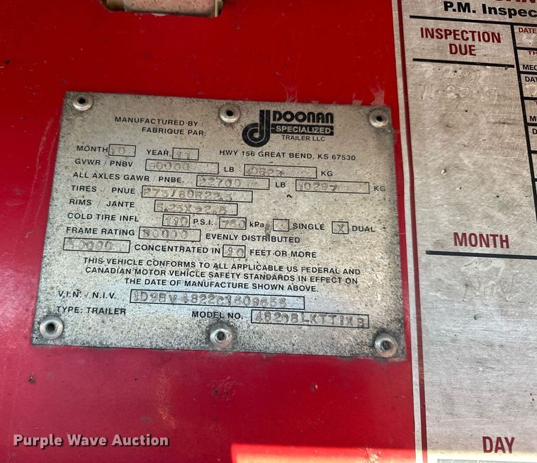 image for item DO5180 2012 Doonan 4820BLKTTIKB  flatbed trailer