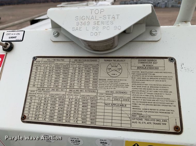 image for item DP8775 2011 International WorkStar 7400  digger derrick truck