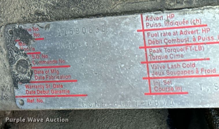 image for item GG9953 1988 International  vacuum truck