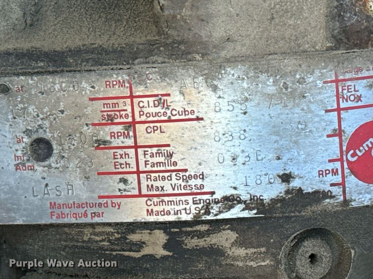 image for item GG9953 1988 International  vacuum truck