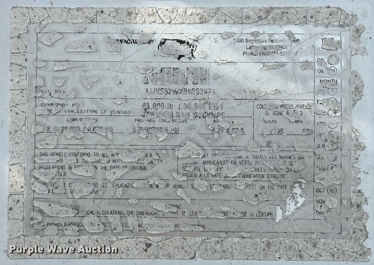 image for item LD9894 2009 Wabash  dry van trailer