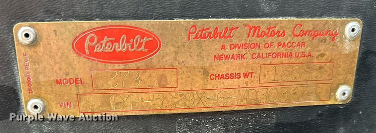 image for item LO9373 1991 Peterbilt 379  semi truck