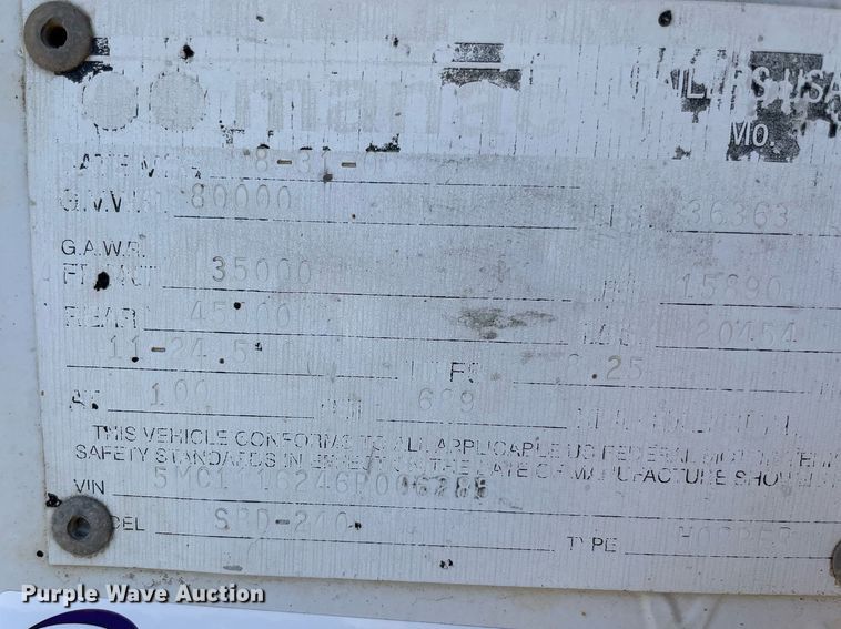 image for item LV9209 2006 CPS SBD-240  bottom dump trailer