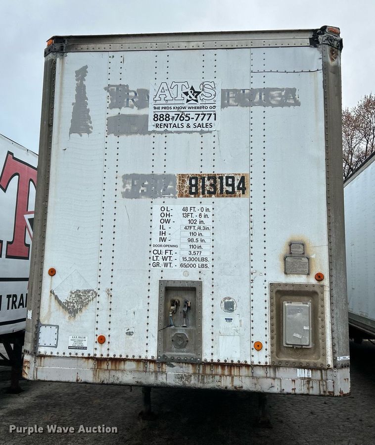 image for item NE9600 1994 Hyundai HDM-48WH-V3261  dry van trailer