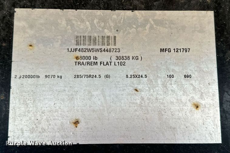 image for item NS9071 1998 Wabash  flatbed trailer