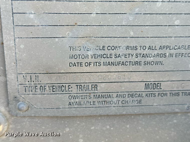 image for item NS9103 2008 Wilson DWG-550WB  walking floor trailer