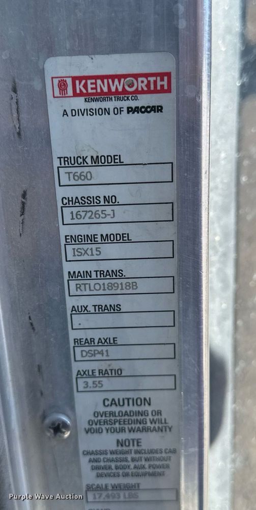 image for item NS9105 2017 Kenworth T660  semi truck
