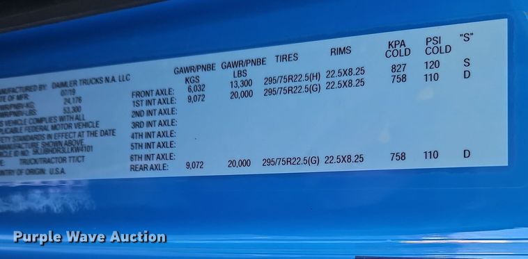 image for item NZ9111 2020 Western Star 5700XE  semi truck