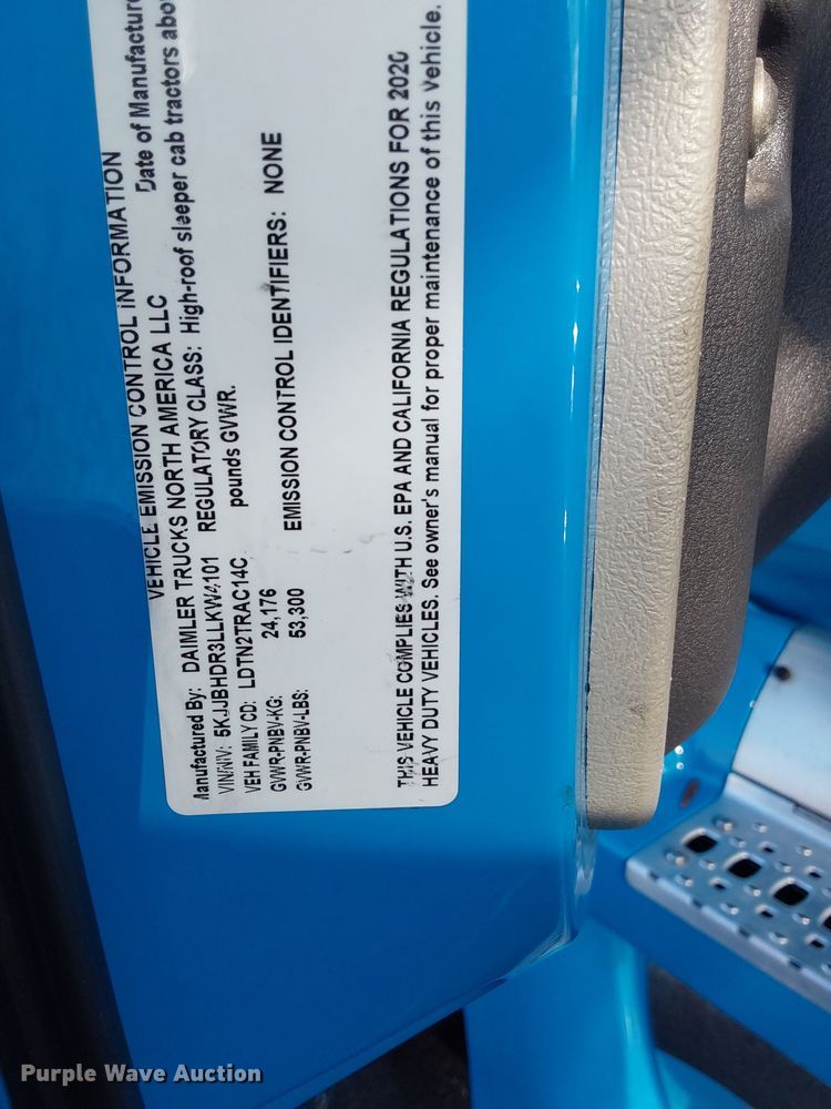 image for item NZ9111 2020 Western Star 5700XE  semi truck