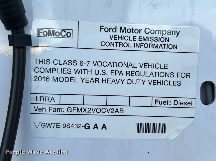 image for item KH9691 2016 Ford F650  box truck