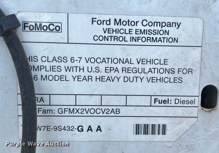 image for item KH9694 2016 Ford F650  box truck