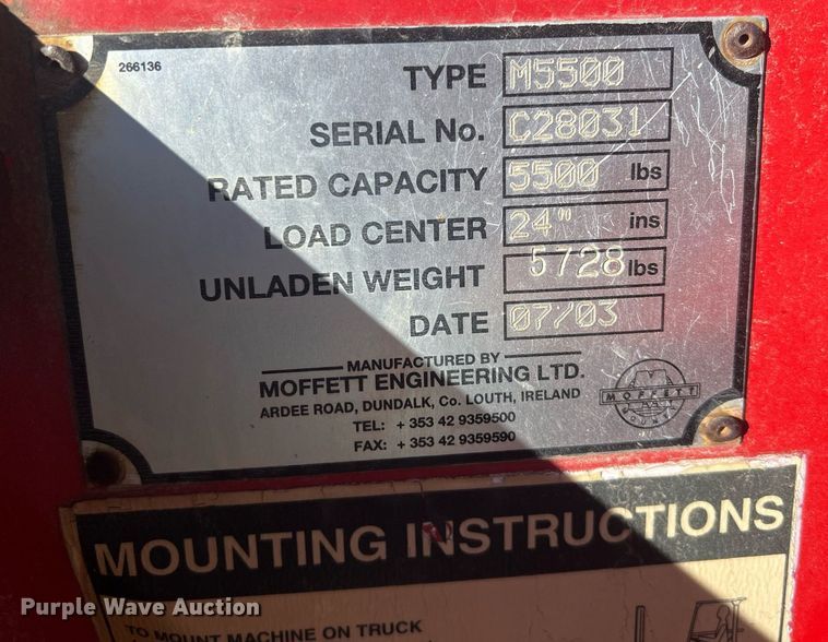 image for item NN9324 Moffett M5500  forklift