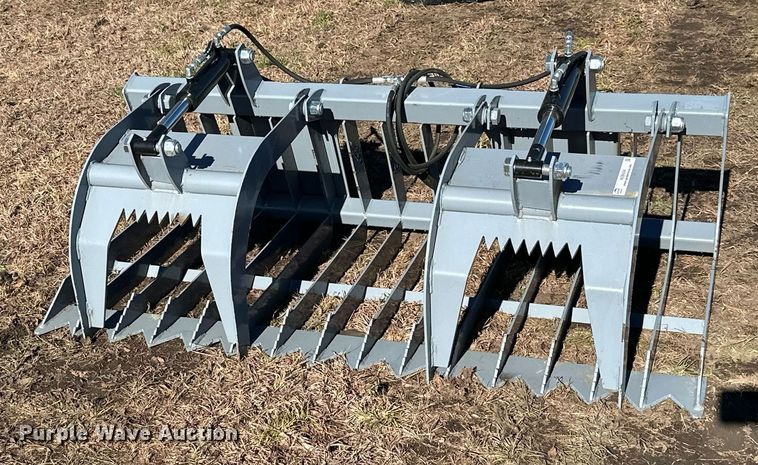 image for item NO9454 66" W skid steer rock grapple bucket