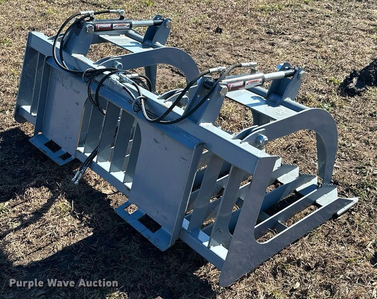 image for item NO9454 66" W skid steer rock grapple bucket