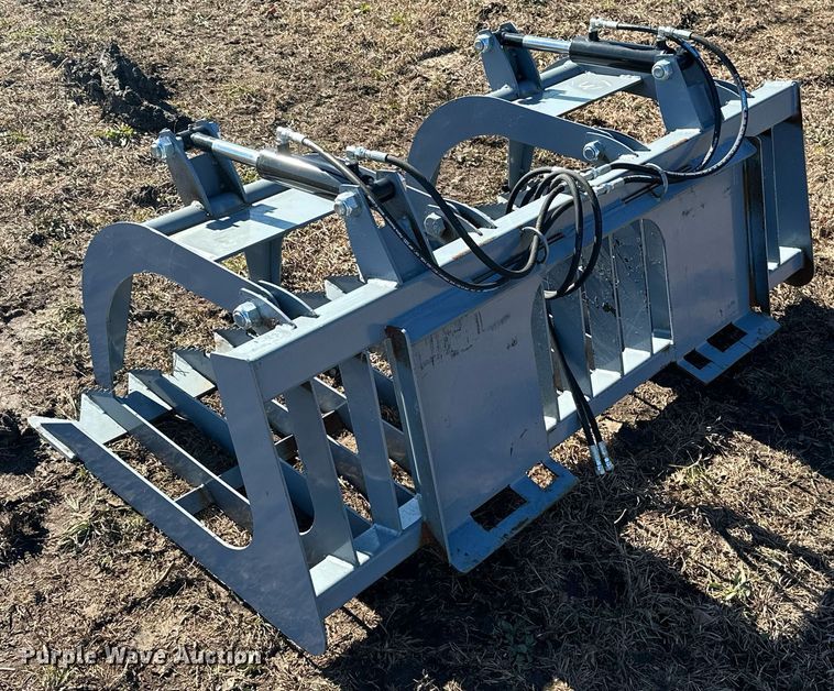 image for item NO9454 66" W skid steer rock grapple bucket