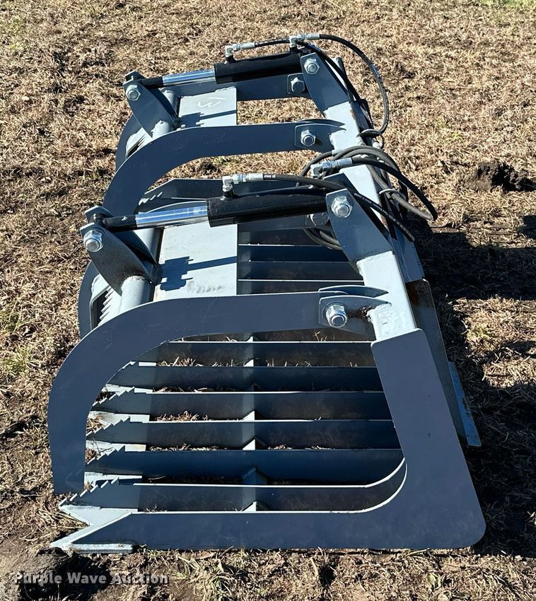 image for item NO9454 66" W skid steer rock grapple bucket