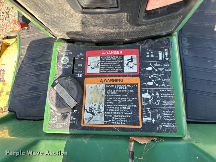 image for item OD9800 John Deere 455  lawn mower