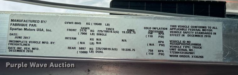 image for item OM9200 2018 Freightliner MT45  refrigerated delivery truck