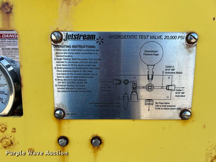 image for item KH9592 2014 Jetstream hydrostatic testing unit