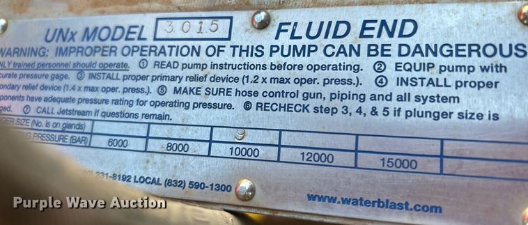 image for item KH9592 2014 Jetstream hydrostatic testing unit