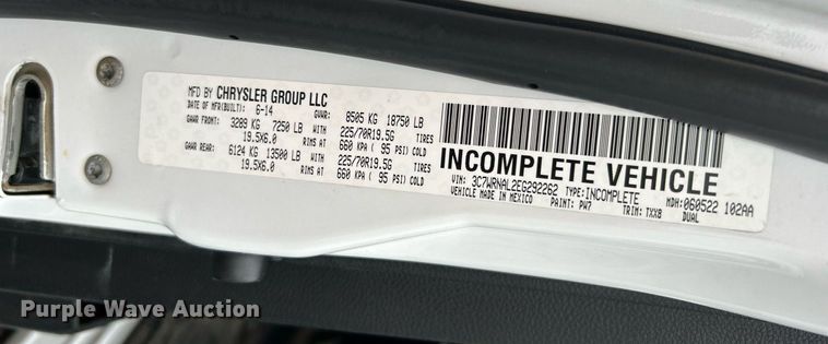 image for item KH9682 2014 Dodge Ram 5500HD bucket truck