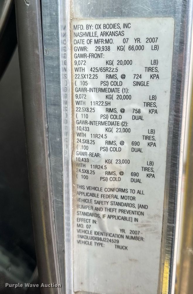 image for item NM9178 2008 Kenworth T800 dump truck