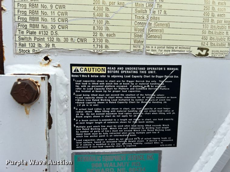 image for item OM9199 1998 GMC C8500 digger derrick truck