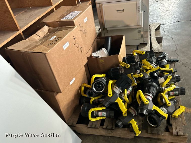 image for item DN0621 Approximately (20) Akron Brass  2-1/2" Saberjet nozzles and areation tubes