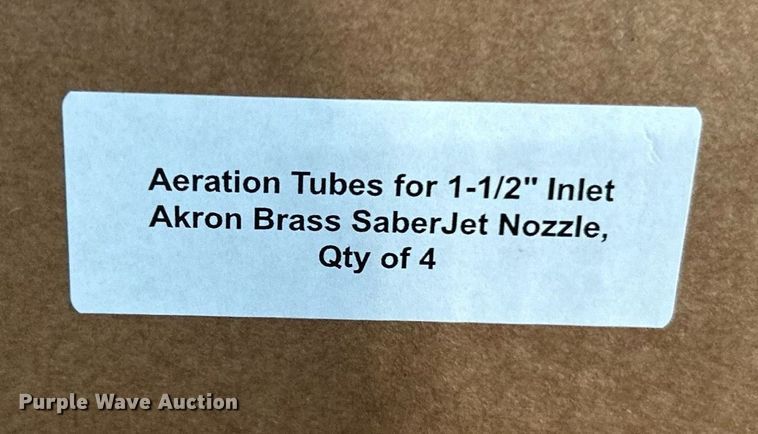 image for item DN0621 Approximately (20) Akron Brass  2-1/2" Saberjet nozzles and areation tubes