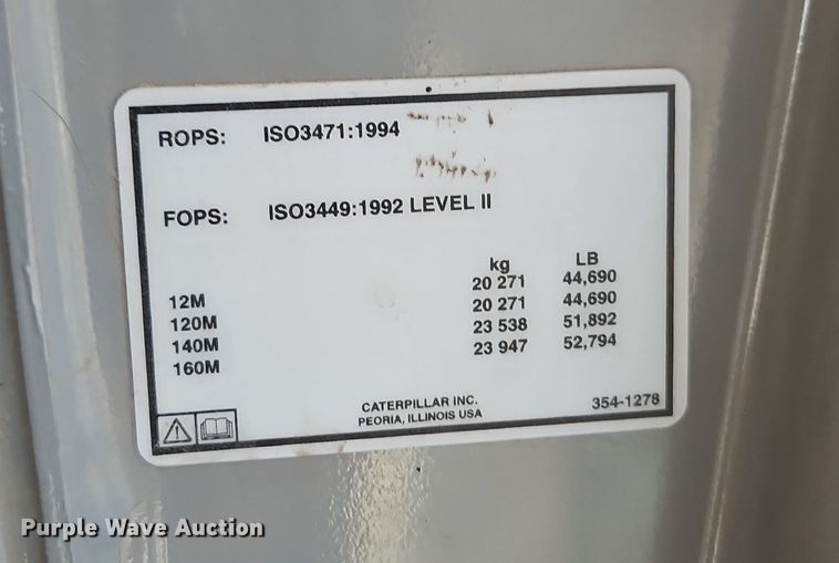 image for item DN7159 2010 Caterpillar 12M  motor grader